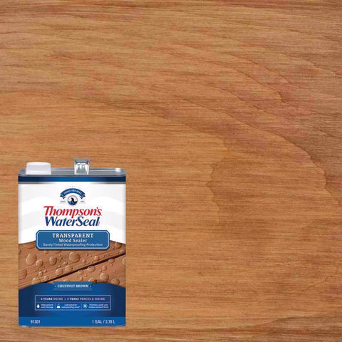 Thompson's WaterSeal Transparent Chestnut Brown Waterproofing Wood Stain and Sealer 1 gal, Pack of 4