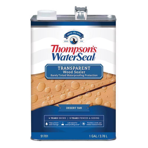 Thompson's WaterSeal Transparent Desert Tan Waterproofing Wood Sealer 1 gal, Pack of 4