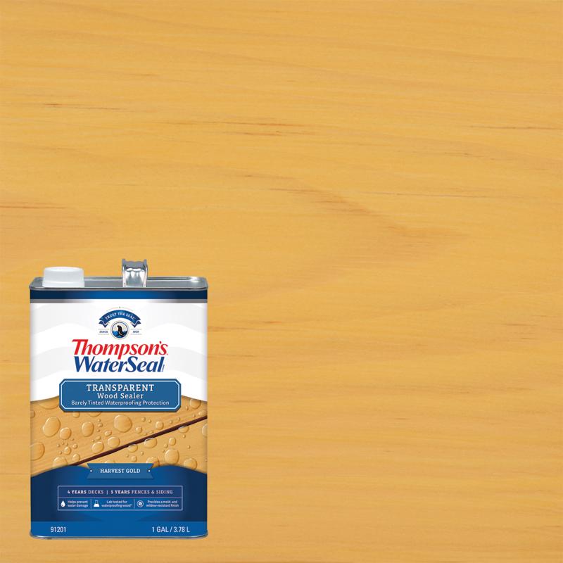 Thompson's WaterSeal Wood Sealer Transparent Harvest Gold Waterproofin ...