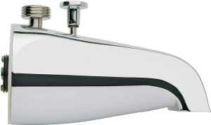 Plumb Pak PP825-32 Bathtub Spout with Diverter, 4-3/8 in W, 8 in H, 3/4 in Connection, IPS, Chrome Plated