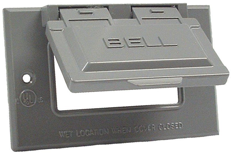 Hubbell 5101-5 Cover, Flip, Snap, 2-13/16 in L, 4-9/16 in W, 1-Gang, M ...