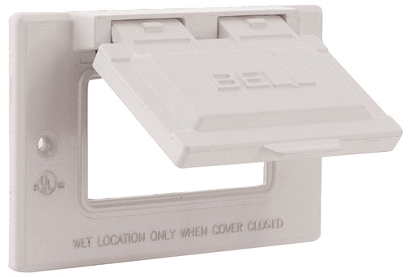 Hubbell 5101-6 Cover, Flip, Snap, 2-13/16 in L, 4-9/16 in W, 1-Gang, M ...