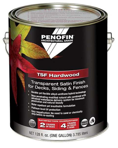 Penofin FAHNSGA Transparent Hardwood Coating, Satin, Natural, Liquid, 1 gal, Can, Pack of 4