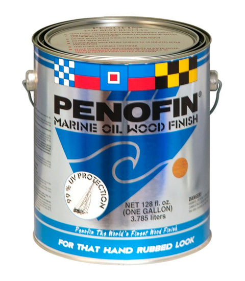 Penofin F3EMAGA Marine Oil Wood Finish, Transparent Natural, Liquid, 1 gal, Pack of 4