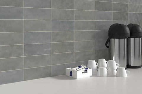 Emser Tile Passion Series W32PASSGR0308P28 Porcelain Tile, 8 in L Tile, 3 in W Tile, Pressed Edge, Rectangular Pattern