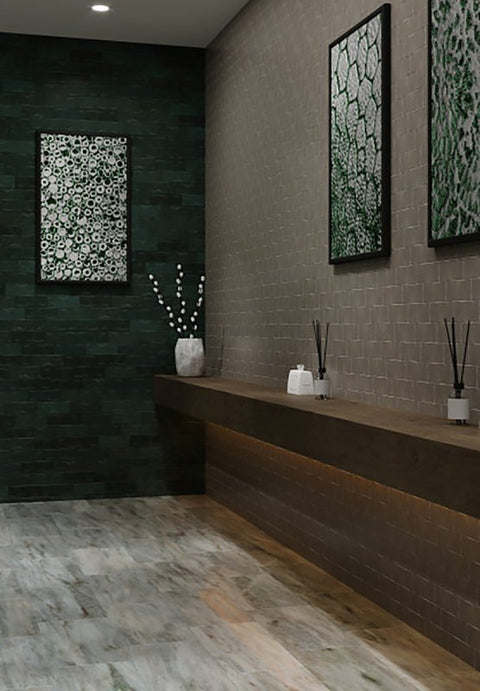 Emser Tile Passion Series W32PASSVE0308P28 Porcelain Tile, 8 in L Tile, 3 in W Tile, Pressed Edge, Rectangular Pattern