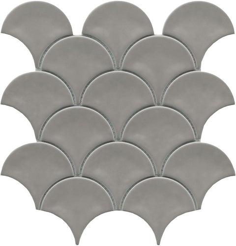Emser Tile Reward Series F27REWADO1011MFN Porcelain Mosaic Tile, 11 in L Tile, 10 in W Tile, Pressed Edge, Fan Pattern