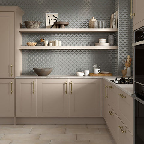 Emser Tile Reward Series F27REWADO1011MHW Porcelain Mosaic Tile, 11 in L Tile, 10 in W Tile, Pressed Edge, Dove