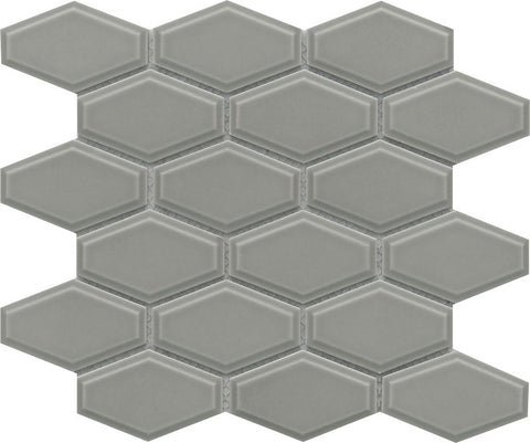 Emser Tile Reward Series F27REWADO1011MHW Porcelain Mosaic Tile, 11 in L Tile, 10 in W Tile, Pressed Edge, Dove