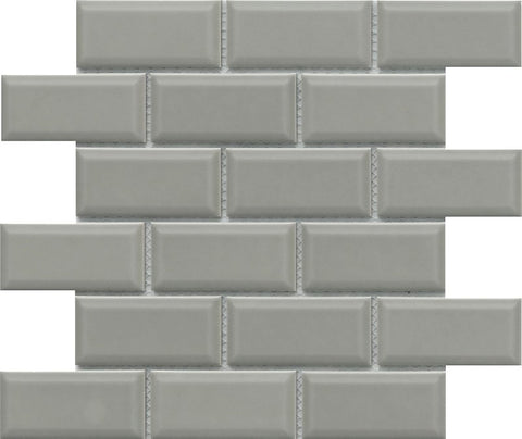 Emser Tile Reward Series F27REWADO1112MBV Porcelain Mosaic Tile, 12 in L Tile, 11 in W Tile, Pressed Edge, Bevel Pattern