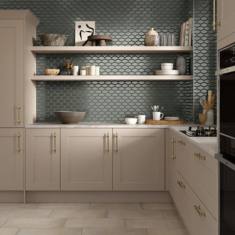 Emser Tile Reward Series F27REWAGR1011MHW Porcelain Mosaic Tile, 11 in L Tile, 10 in W Tile, Pressed Edge, Gray