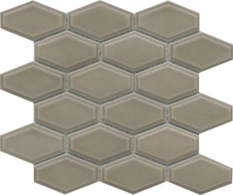 Emser Tile Reward Series F27REWATA1011MHW Porcelain Mosaic Tile, 11 in L Tile, 10 in W Tile, Pressed Edge, Taupe