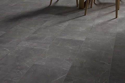 Emser Tile Sterlina II Series F20STERAS1224 Porcelain Tile, 24 in L Tile, 12 in W Tile, Rectified Edge, Asphalt