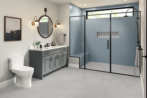 Emser Tile Sterlina II Series F20STERGR1224 Porcelain Tile, 24 in L Tile, 12 in W Tile, Rectified Edge, Gray