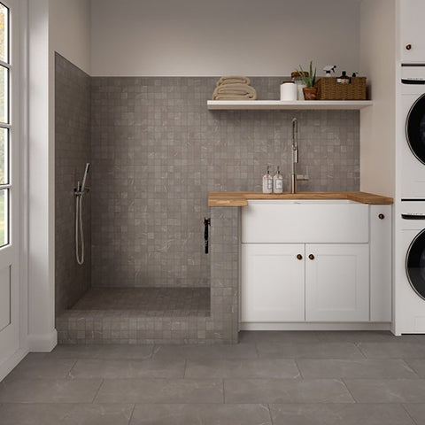Emser Tile Sterlina II Series F20STERHE1224 Porcelain Tile, 24 in L Tile, 12 in W Tile, Rectified Edge, Henna