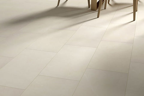 Emser Tile Sterlina II Series F20STERIV1224 Porcelain Tile, 24 in L Tile, 12 in W Tile, Rectified Edge, Ivory