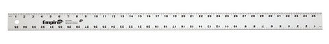 Empire 4003 Straight Edge Ruler, 36 in L, 2 in W, Inch Graduation, Aluminum, 2 in W