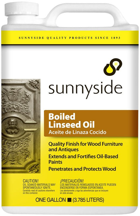 Sunnyside 872G1 Boiled Linseed Oil, Clear Amber, Liquid, 1 gal, Can