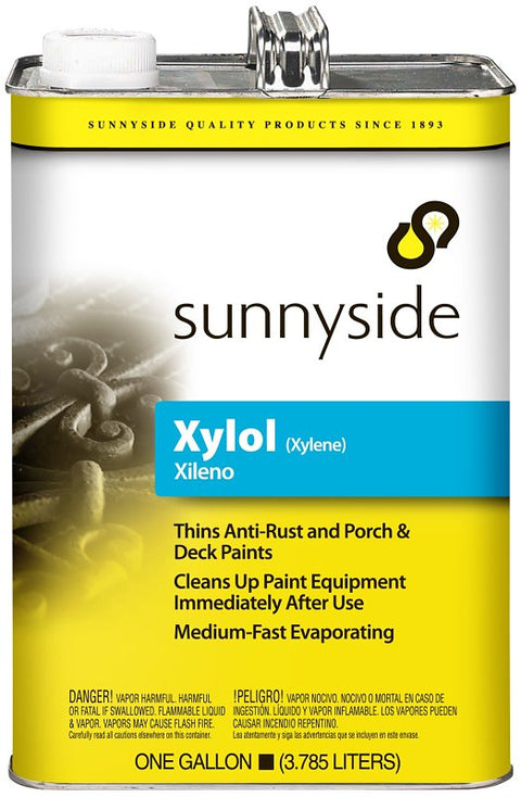 Sunnyside 822G1 Xylene Thinner, Liquid, Pungent Aromatic Hydrocarbon, Sweet, Transparent, 1 gal, Pack of 4