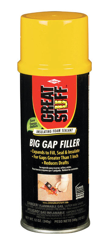 Great Stuff Polyurethane Foam Gaps & Cracks Insulating Sealant Ivory 12 oz.