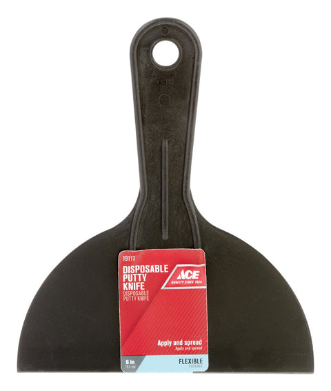 Ace Disposable 6 in. W Plastic Flexible Putty Knife