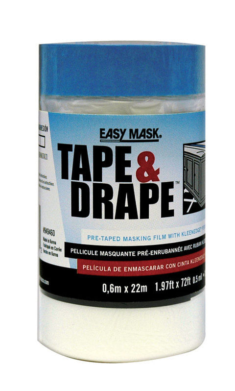 Easy Mask Heavy Weight Plastic Drop Cloth 1.97 ft. W x 72 ft. L x 0.5 mil