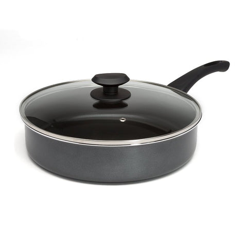 Ecolution EEGY-9528 Elements Deep Cooker with Glass Lid, 4.5 qt Capacity, Aluminum, Gray
