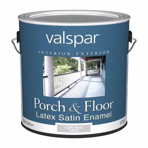 Medallion 1500 Series 027.0001533.007 Porch and Floor Paint, Satin Sheen, Light Gray, 1 gal, 400 sq-ft/gal Coverage Area, Pack of 2