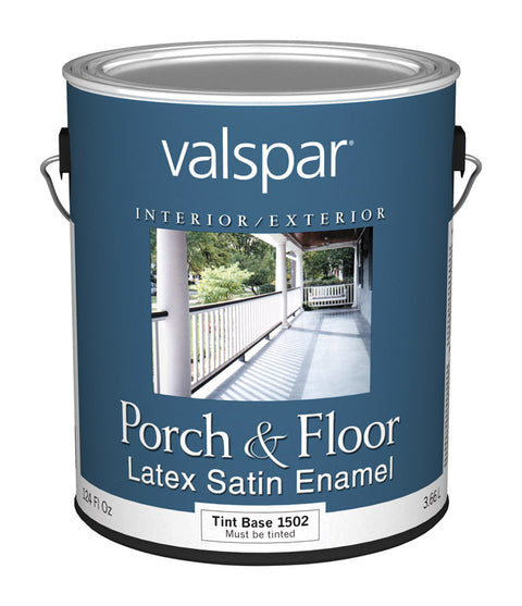Valspar Medallion 1500 027.0001502.007 Porch and Floor Paint, Satin Sheen, 1 gal, 400 sq-ft/gal Coverage Area, Pack of 4