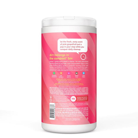 Method Pink Grapefruit Scent All Purpose Cleaner Wipes 6.17 oz, Pack of 6