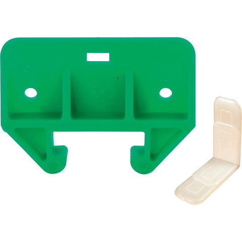 Prime-Line R 7085 Drawer Track Guide Kit, 1-1/8 in W Dimensions, For: 9/32 x 1-1/8 in Track, Plastic, Green