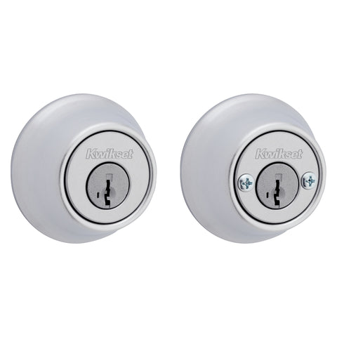 Kwikset 665 Series 665 26D SMT Deadbolt, 3 Grade, Keyed Key, Zinc, Satin Chrome, 2-3/8 to 2-3/4 in Backset, KW1 Keyway