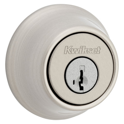 Kwikset 660 Series 660 15 SMT Deadbolt, 3 Grade, Keyed Key, Zinc, Satin Nickel, 2-3/8 to 2-3/4 in Backset, KW1 Keyway