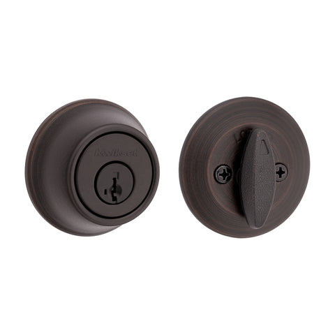 Kwikset 660 11P SMT F Deadbolt, Traditional, 3 Grade, Keyed Key, Zinc, Venetian Bronze, 2-3/8 to 2-3/4 in Backset