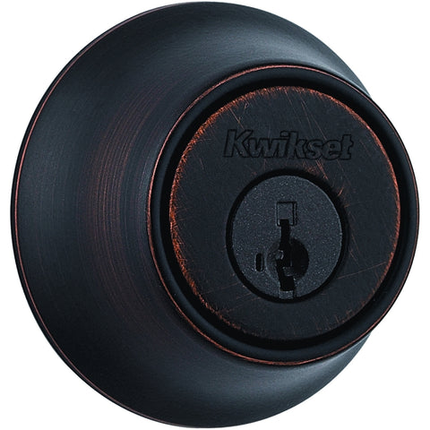 Kwikset 660 11P SMT F Deadbolt, Traditional, 3 Grade, Keyed Key, Zinc, Venetian Bronze, 2-3/8 to 2-3/4 in Backset