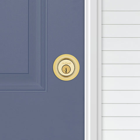 Kwikset 660 Series 660M 3 SMT CP RCS K6 Deadbolt, 3 Grade, Keyed Key, Zinc, Polished Brass, 2-3/8 to 2-3/4 in Backset
