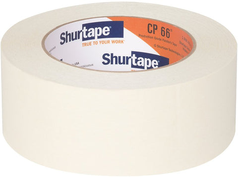 Shurtape 212293 Masking Tape, 60 yd L, 1.88 in W, 5.2 mil Thick, Paper Backing, Natural