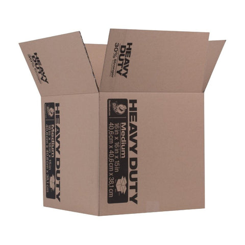 Duck 280728 Packing Box, 15 in L, 16 in W, 42 lb Capacity, Kraft, Brown