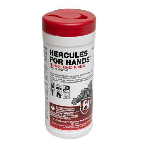 Hercules 45337 Pre-Moistened Towel, 12 in L, 10 in W