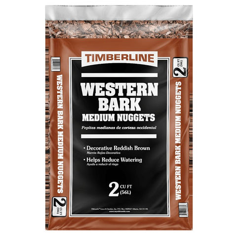 Timberline 155000067 Bark Mulch, Nugget, Brown, 2 cu-ft Bag