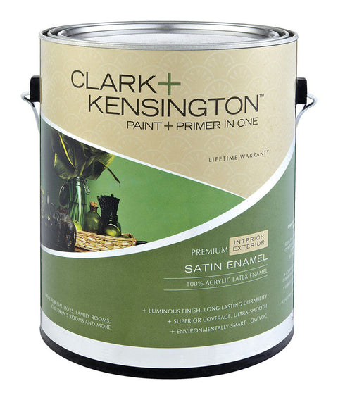Clark+Kensington Interior/Exterior Acrylic Latex Paint and Primer Yellow Satin 1 gal.
