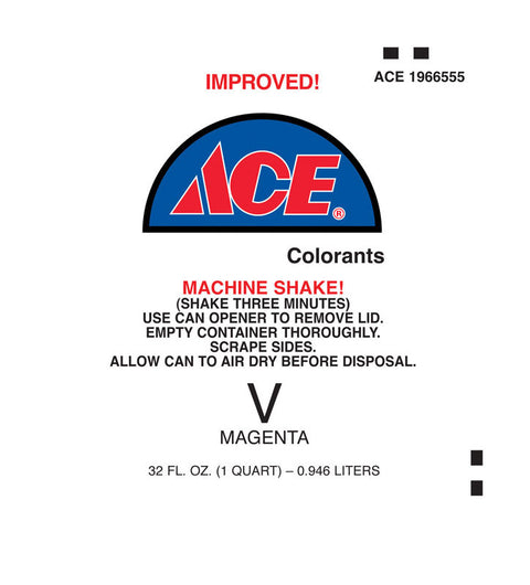 Ace Universal Machine V Magenta Paint Colorant 1 qt.
