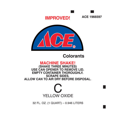 Ace Universal Machine C Yellow Oxide Paint Colorant 1 qt.