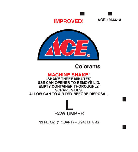Ace Universal Machine L Raw Umber Paint Colorant 1 qt.