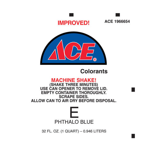 Ace Universal Machine E Phthalo Blue Paint Colorant 1 qt.