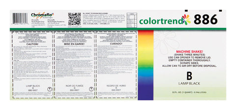 ChromaFlo Colortrend Universal Machine B Lamp Black Paint Colorant 1 qt.