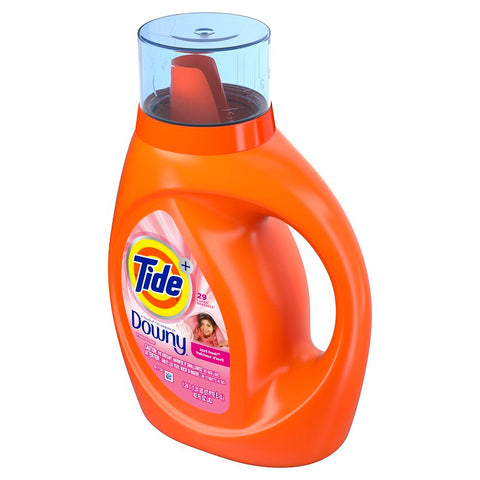 Tide Plus A Touch of Downy Series 80763421 Regular Laundry Detergent, 42 fl-oz, Bottle, Liquid, April Fresh