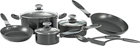 T-fal MIR-A797SA84M Cookware Set, Aluminum, Black, 10 -Piece