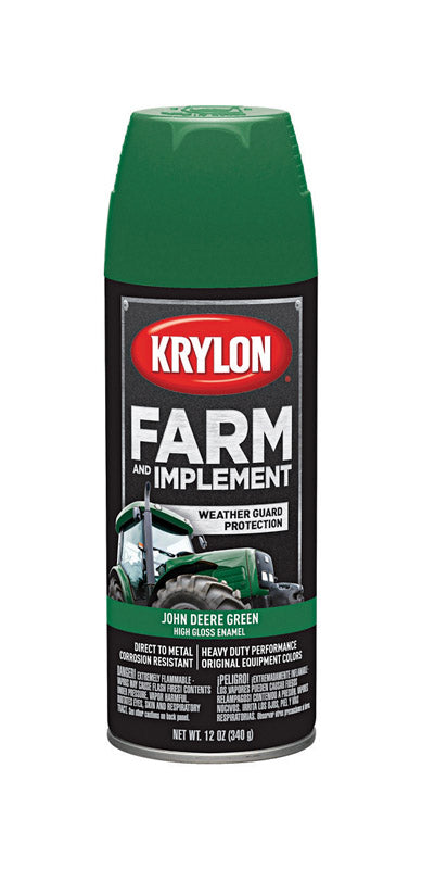 Krylon Weather Guard Protection John Deere Green Gloss Farm & Implement Spray Paint 12 oz.