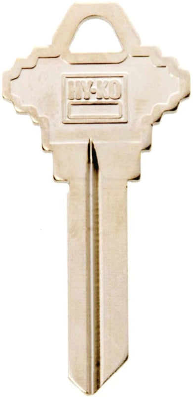 Hy-Ko 11010SC9 Key Blank, Brass, Nickel, For: Schlage Cabinet, House Locks and Padlocks, Pack of 10